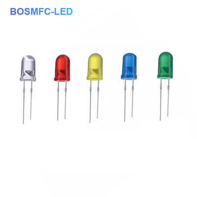 5mm 빛 방출 다이오드, 흰색 빨간색 녹색 파란색 노란색 오렌지 다이프 LED 램프