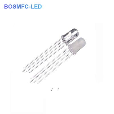4 핀 RGB LED 5mm Through Hole 0.06W, 일반 안오드 수정 렌즈 F5 트리 컬러 LED