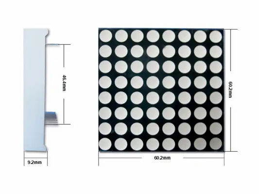64x64mm 7 세그먼트 LED 디스플레이 16x16 점 행렬 블루 라이트 엘리베이터 디스플레이