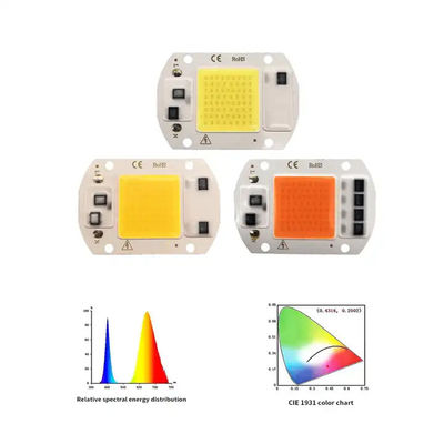 실내 식물 성장 램프에 대한 실용적인 전체 스펙트럼 COB LED 칩 50W 100W