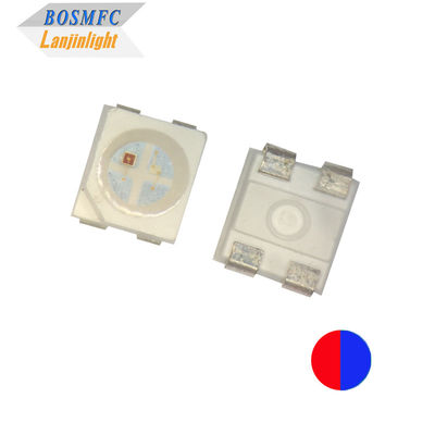20mA 바이 컬러 PLCC4 3528 SMD LED 칩 1.9mm 두께 빨간색 &amp; 파란색 4 핀