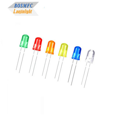 5mm 다이프 LED 노란색 색상 분산 다기능 실용적인 둥근 상단