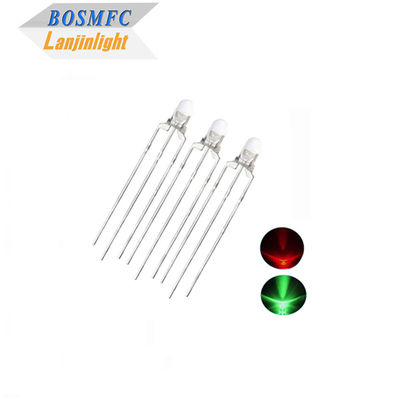 바이 컬러 3mm Through Hole LED 다기능 20mA 빨간색 &amp; 녹색 빛