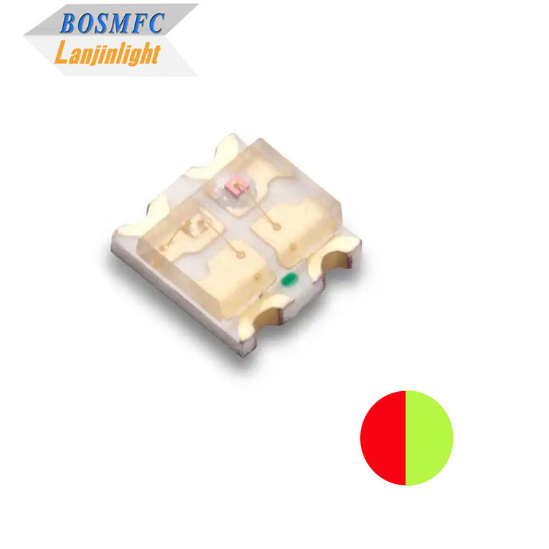 실용적인 0.06W 0603 SMD LED 쌍색 적색과 노란색 녹색 파장 568-576nm 1615