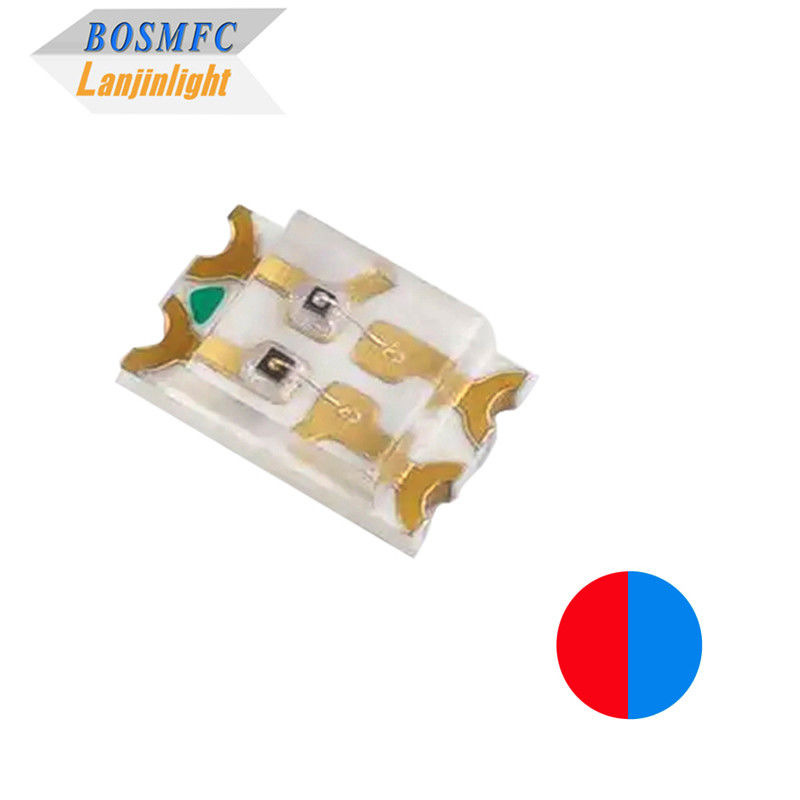 바이 컬러 SMD LED 0805 빨간색 &amp; 파란색 듀얼 컬러 0.06W 울트라 브라이트 칩