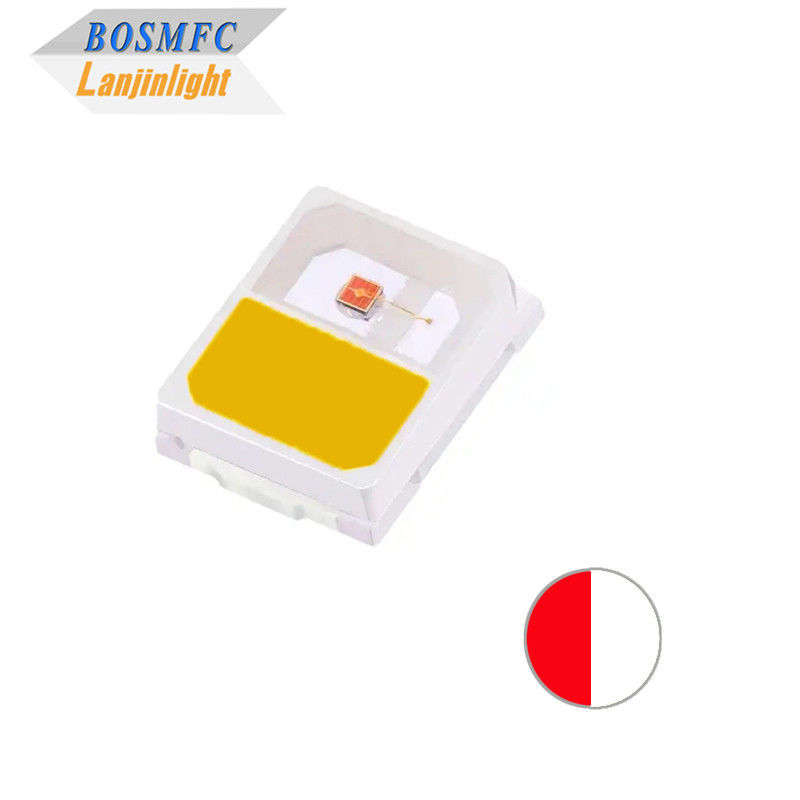 안정적인 0.2W 2835 SMD LED 듀얼 컬러 빨간색 &amp; 따뜻한 흰색 CCT2700-3200K 반 정적 밝은 LED 칩