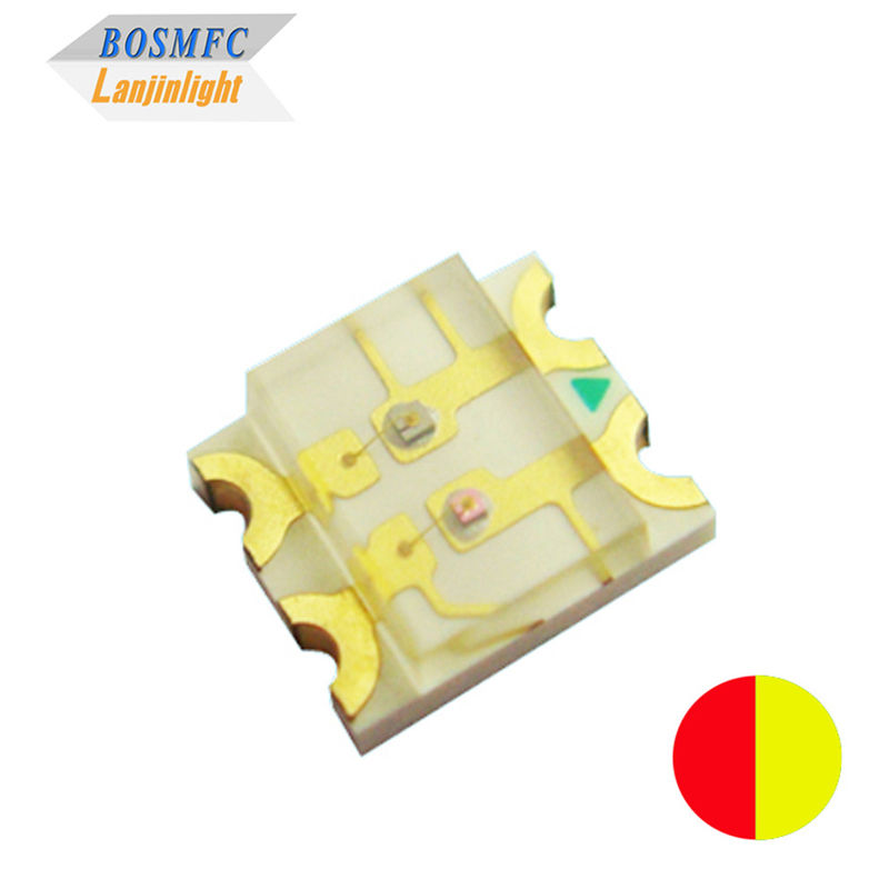 멀티스케인 SMD LED 1206 빨간 노란색 이중 색상 120도 관점