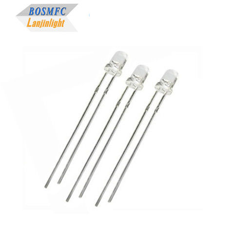 안티 스타틱 3mm Through Hole LED 다이오드 20mA 수명 투명 렌즈