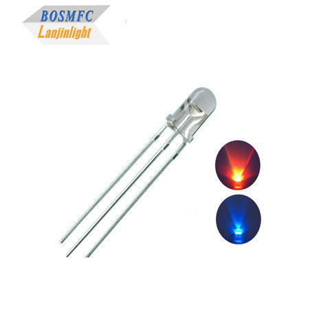 1.8V-2.4V 듀얼 컬러 LED 다이오드 5mm Through Hole 빨간색 파란색