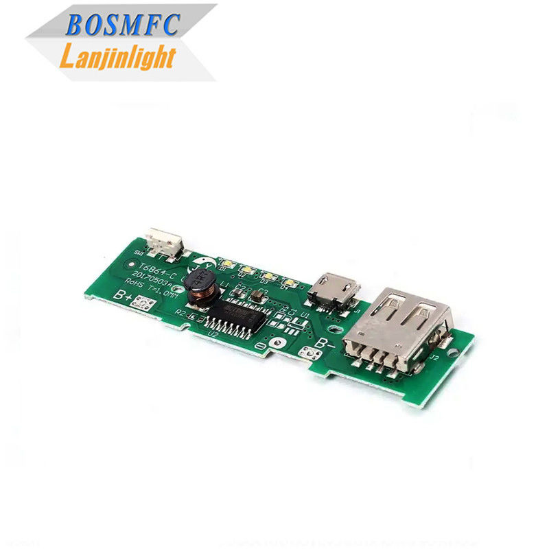 실용적인 1206 SMD LED PCBA 모듈 휴대 전화 충전 전원 은행 모듈 PCB를위한 직사각형