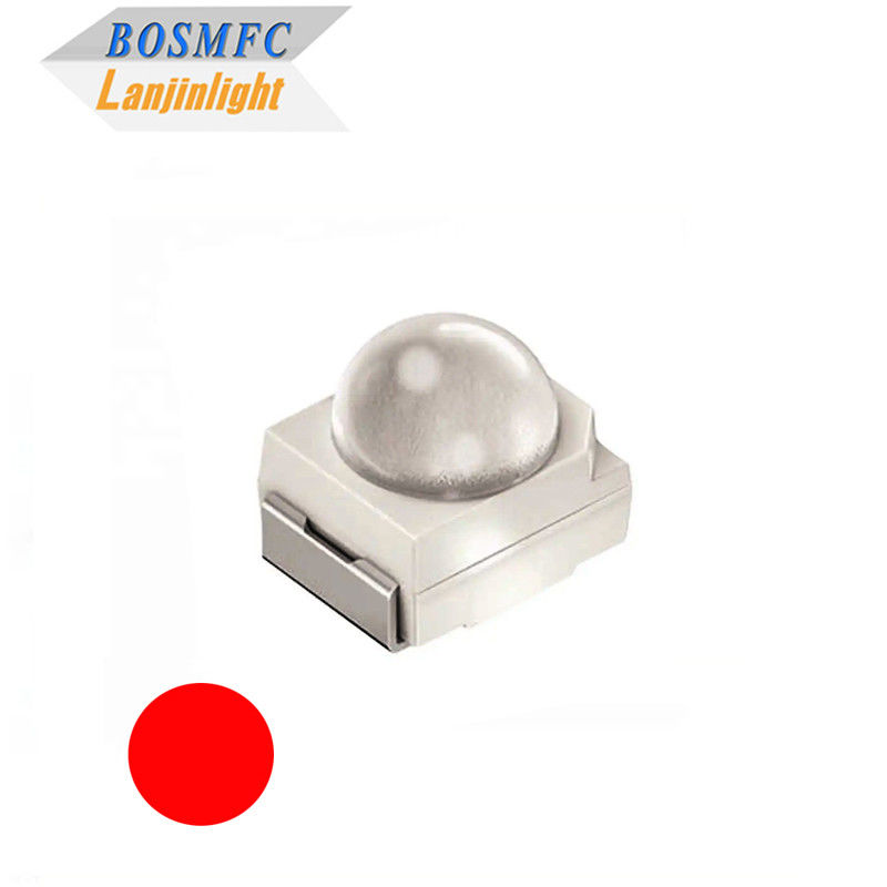 3528 SMD LED 돔 렌즈 60도 붉은 저녁 밝은 2000mcd 교통 신호등 LED 칩 다이오드