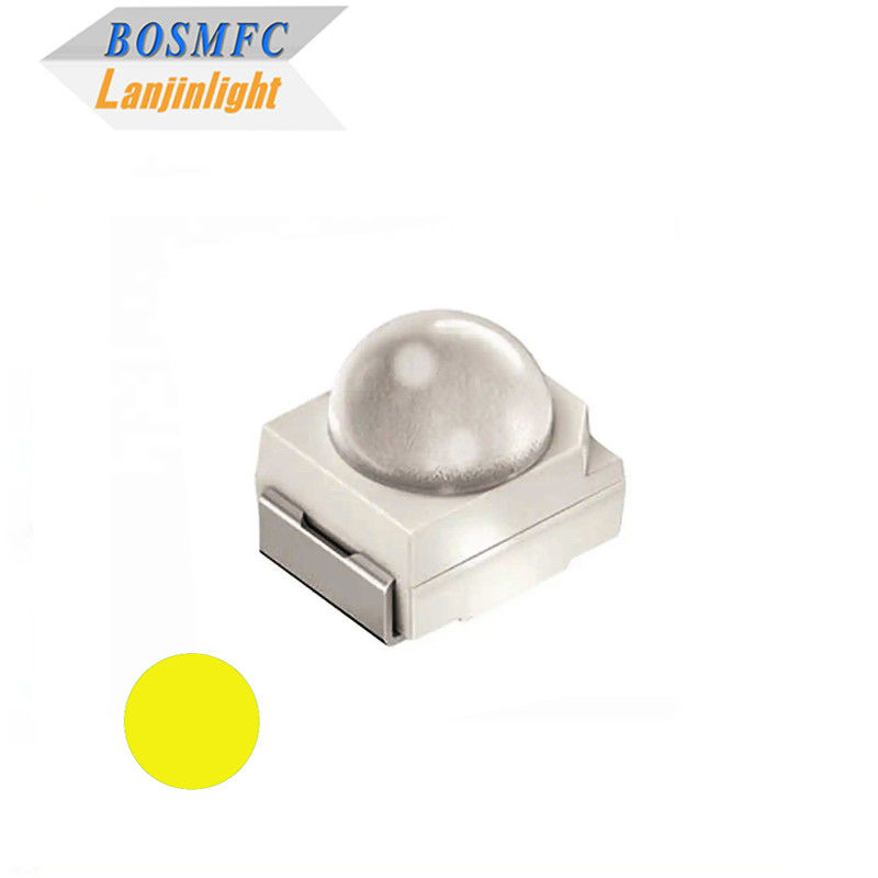 3528 SMD LED 노란 빛 관점 60도 돔 렌즈 교통 신호등을 위한 앰버 LED 다이오드 조명
