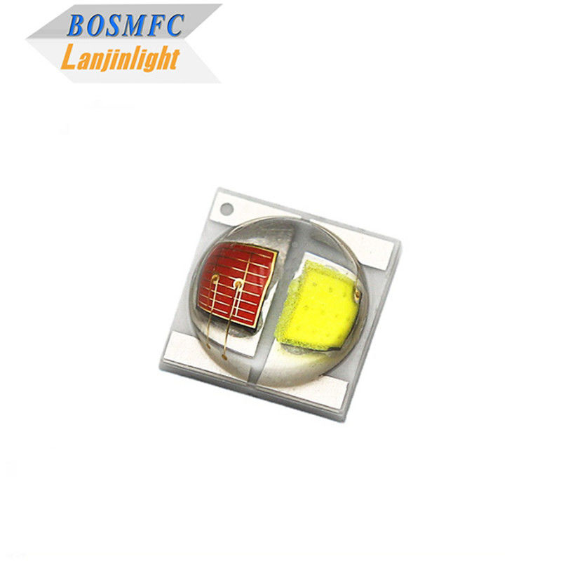 2W 3535 SMD LED 돔 렌즈 30도 바이 컬러 빨간색과 흰색 350mA 고 밝기 LED 다이오드