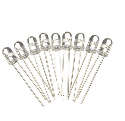 둥근 머리 5mm 자외선 LED 385nm 395nm UV 빛 모기 램프용 물 맑은 렌즈