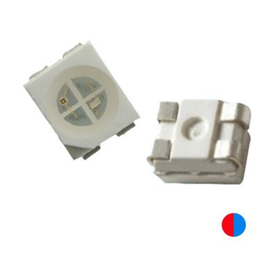 20mA 바이 컬러 PLCC4 3528 SMD LED 칩 1.9mm 두께 빨간색 & 파란색 4 핀