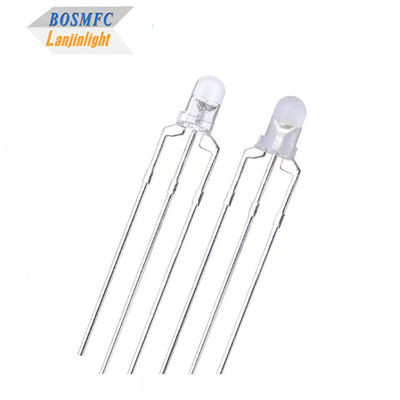 쌍색 3mm LED 빨간색 & 파란색 공용 안도 및 공용 카소드 구멍 LED 열 분산